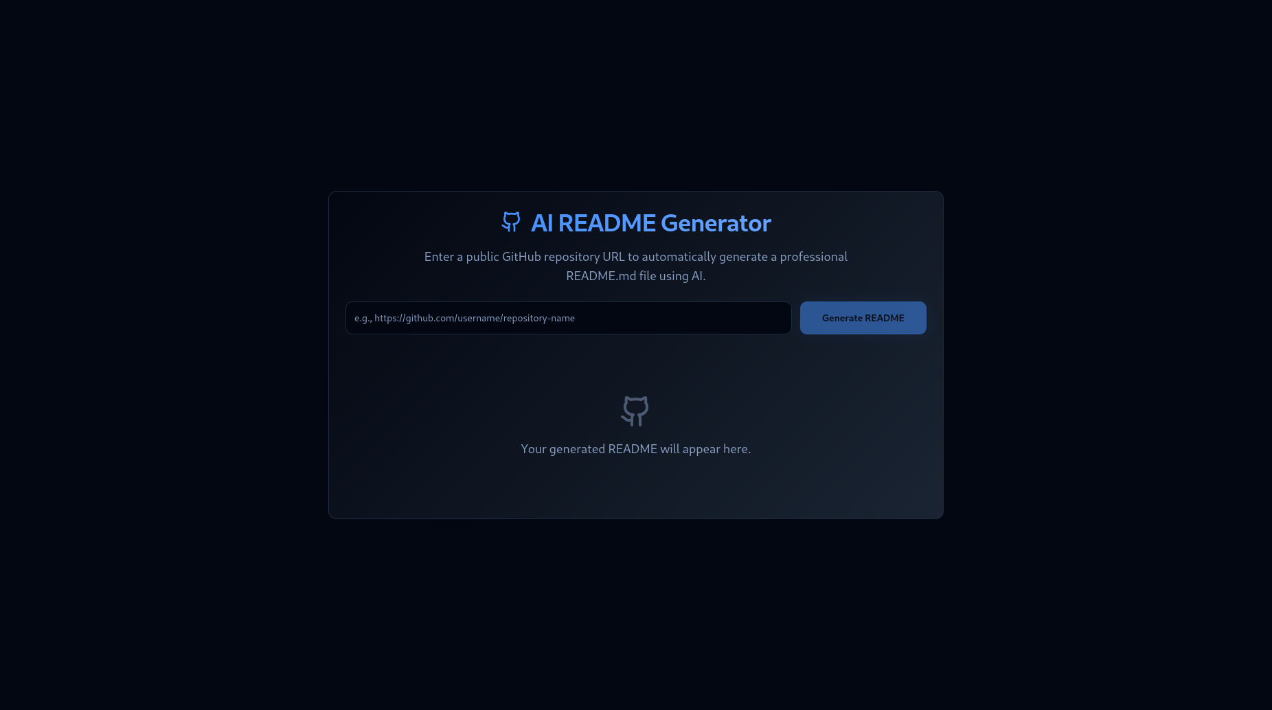 AI README Generator